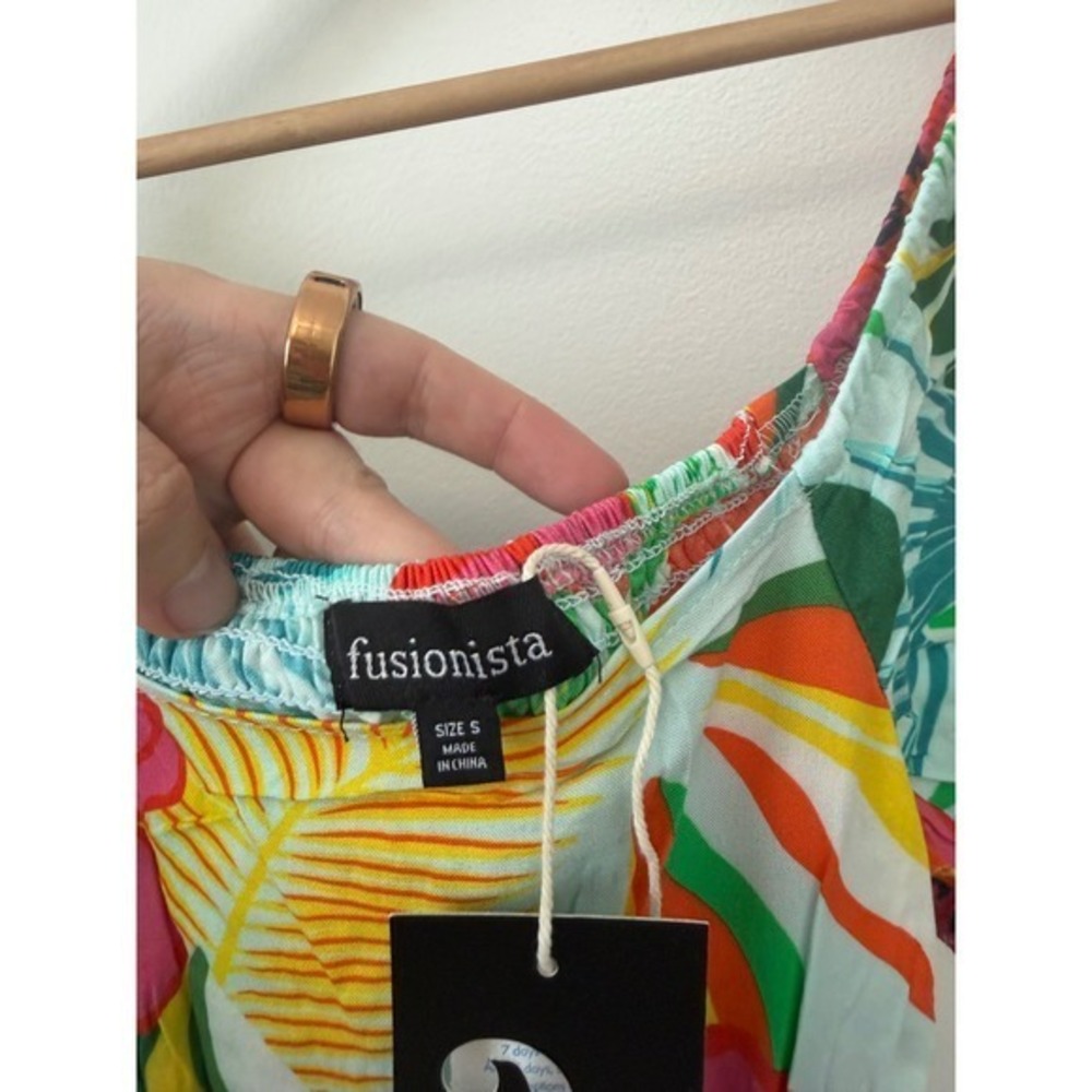 Fusionista Floral Mini Dress with Cut-Outs – Size Medium – NWT – Women's - Picture 5 of 6